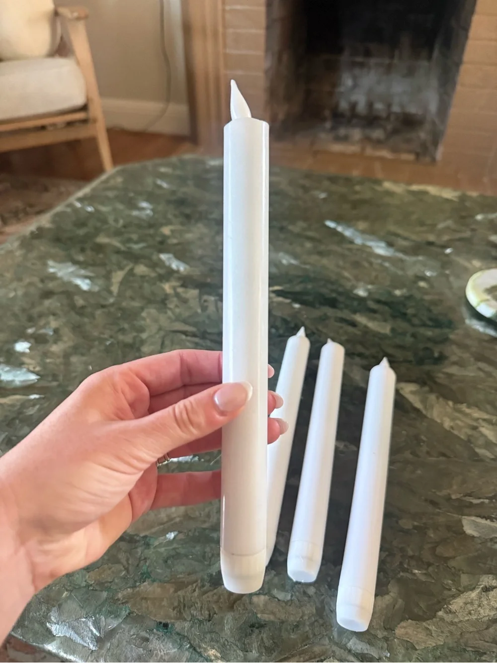 White LED Taper Party Candles - Pack of 25